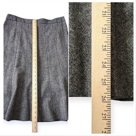 Barbara Bui Initials Wool Tweed A line Midi Skirt, Size FR40/M, Gray - Picture 14 of 14